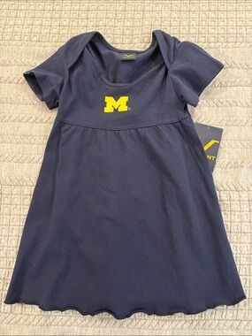 University of Michigan Navy Dress with Yellow M Logo